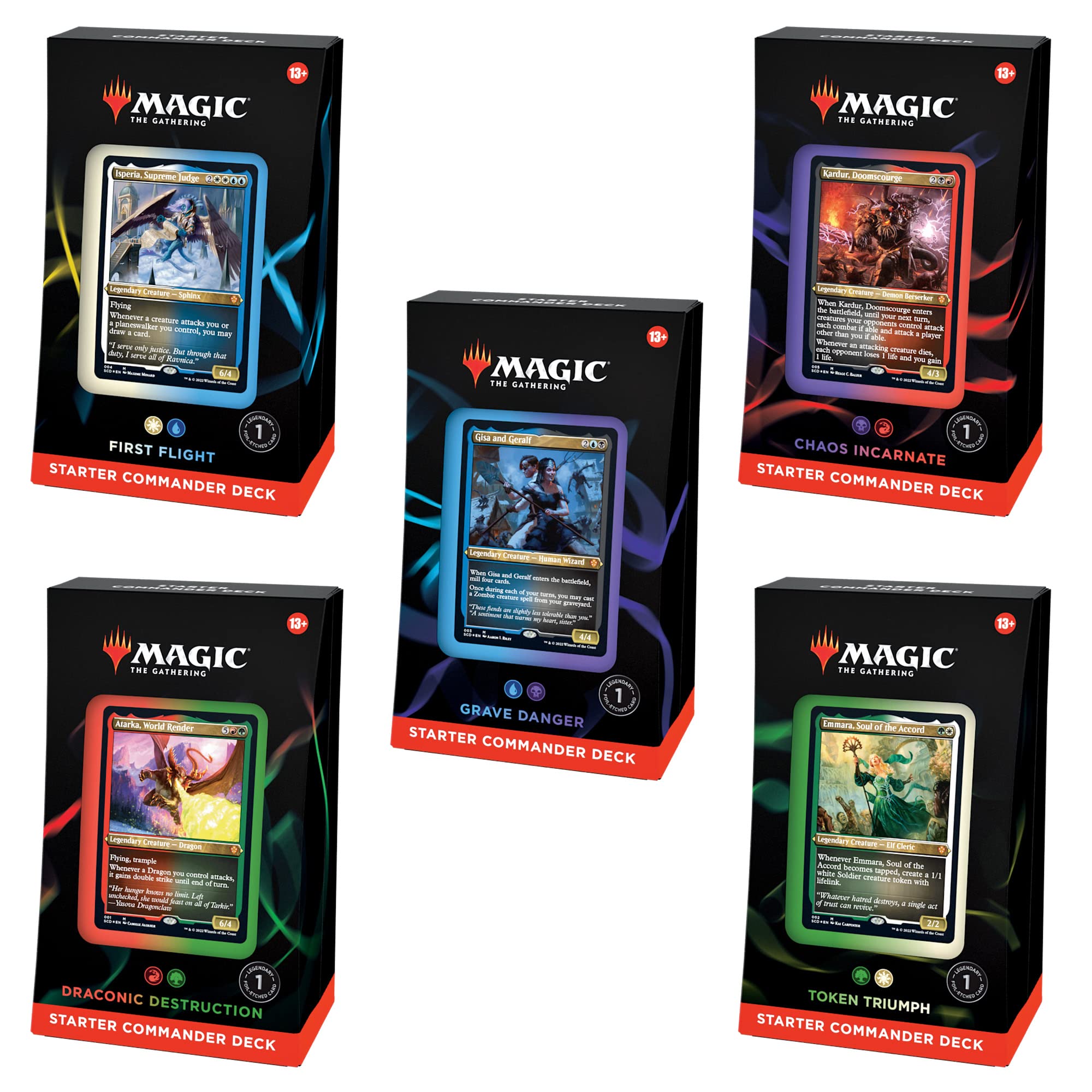 Magic the Gathering: Starter Commander Deck Case - Set of 5